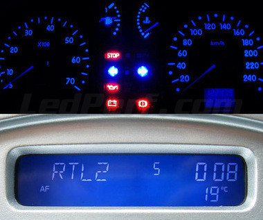 Kit led compteur/tableau de bord Renault Clio 2 phase 1 bleu/rouge ...