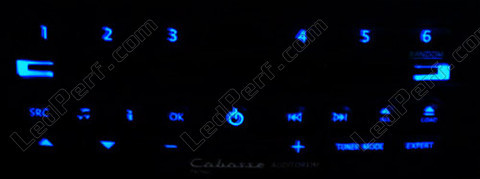 Led Autoradio Cabasse bleu Clio 3