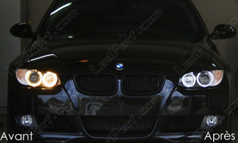 Leds blanches xenon pour angel eyes H8 BMW Serie 3 E92 E93 6000K