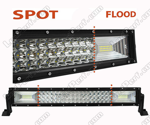 Barre LED Incurvée Combo 120W 9600 Lumens 512 Mm Spot VS Flood