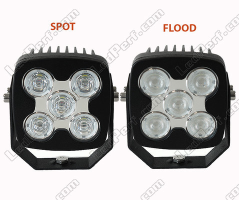 Phare Additionnel LED Carré 50W CREE Pour 4X4 - Quad - SSV Spot VS Flood