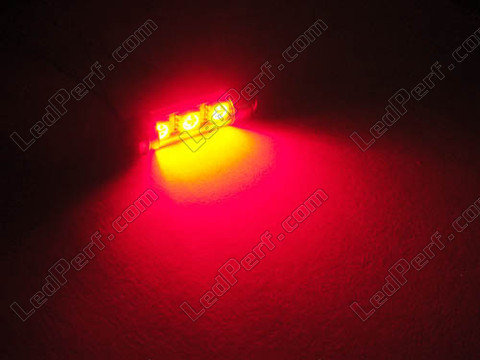 LED-Lampe 42mm C10W Ohne Fehler Odb - Anti-Fehler odb rot