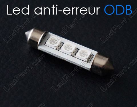 LED-Lampe 42mm C10W Ohne Fehler Odb - Anti-Fehler odb rot