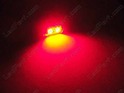 Lampe Soffittenlampe 31 mm mit LEDs rote - C3W