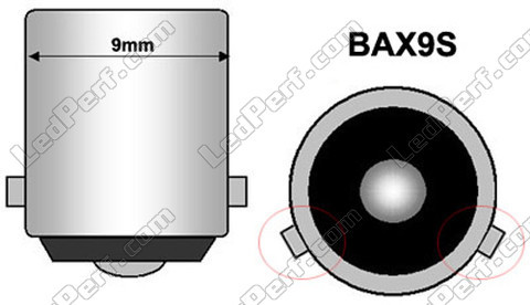 LED-Lampe BAX9S H6W Efficacity rot