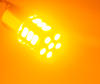 LED-Lampe blinkt RY10W BAU15S mit 21 LEDs orangefarbene