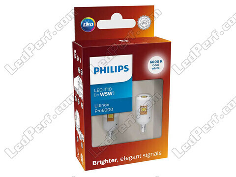 2x W5W LED-Lampen Philips Ultinon PRO6000 - LKW 24V - 6000K - 24961CU60X2