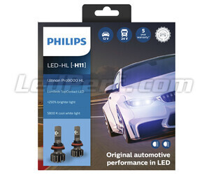 H11 LED-Lampen-Kit PHILIPS Ultinon Pro9000 +250% 5800K - 11362U90CWX2