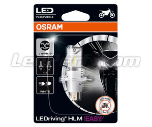 Verpackung Frontansicht der H4 LED Osram Easy Motorradlampen