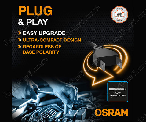 Plug-and-play-Anschluss von LED-Lampen H4 Osram LEDriving® XTR 6000K - 64193DWXTR