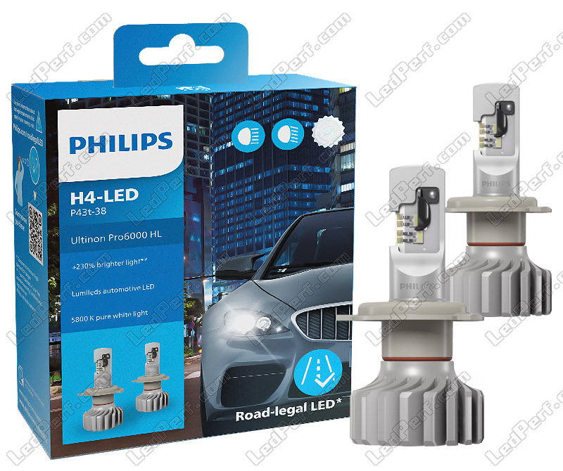 Philips H4 LED Ultinon PRO6000 mit Strassenzulassung - LED upgrade  Fahrzeuge PHILIPS, OSRAM