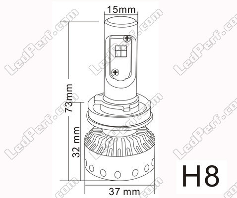 Mini LED-Lampe H8 Tuning