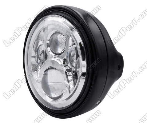 Full-LED-Optik, matt schwarz, für 7-Zoll-Scheinwerfer runde von Motorrad