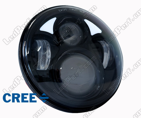 Optisch Motorrad Voll-LED schwarz für Scheinwerfer runde mit 5,75 Zoll