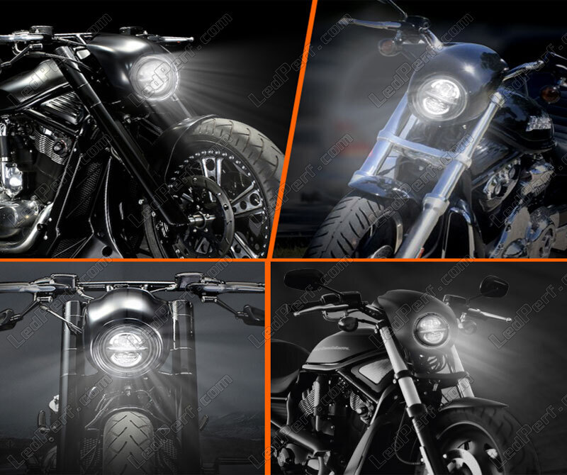 MIRTHBUY 5.75 Zoll LED Motorrad Scheinwerfer Frontscheinwerfer Angel Eye  weißer für Harley-Davidson-Wasserdichter Jeep : : Auto & Motorrad