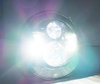 Optique Moto Full LED Chromé Pour Phare Rond 7 Pouces - Type 3 Eclairage Blanc Pur
