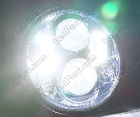 Optique Moto Full LED Noir Pour Phare Rond De 5.75 Pouces - Type 3 Eclairage Blanc Pur