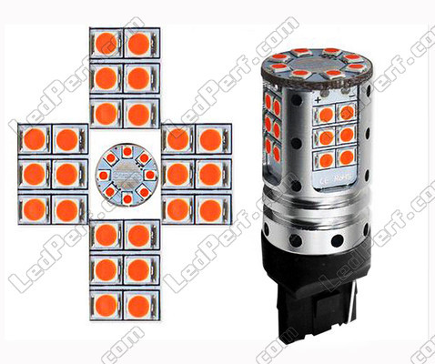 Ampoule LED WY21W Orange Culot T20 Leds Au Detail Leds T20 Culot W21W W21 5W
