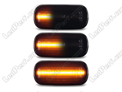 Beleuchtung der dynamischen LED-Seitenblinker in schwarz für Audi A4 B6