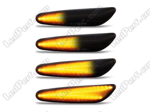 Beleuchtung der dynamischen LED-Seitenblinker in schwarz für BMW Serie 3 (E90 E91)