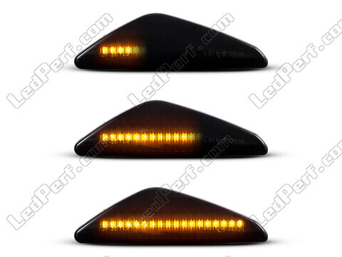 Beleuchtung der dynamischen LED-Seitenblinker in schwarz für BMW X5 (E70)