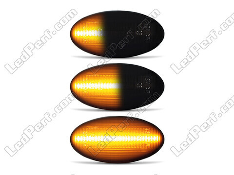 Beleuchtung der dynamischen LED-Seitenblinker in schwarz für Citroen C4 Cactus
