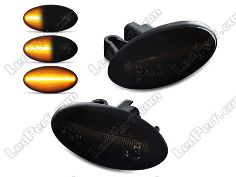 Dynamische LED-Seitenblinker für Citroen C5 I - Rauchschwarze Version