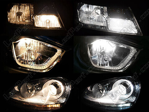 Vergleich des Abblendlicht-Xenon-Effekts von Dacia Jogger vor und nach der Modifikation