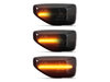 Beleuchtung der dynamischen LED-Seitenblinker in schwarz für Dacia Logan 2