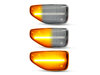 Beleuchtung der sequentiellen LED-Seitenblinker in transparent für Dacia Logan 2