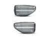 Frontansicht der sequentiellen LED-Seitenblinker für Dacia Logan 2 - Transparente Farbe
