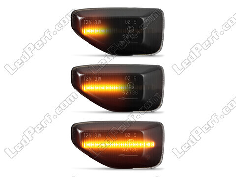 Beleuchtung der dynamischen LED-Seitenblinker in schwarz für Dacia Logan 2