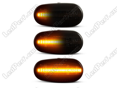 Beleuchtung der dynamischen LED-Seitenblinker in schwarz für Fiat Bravo 2