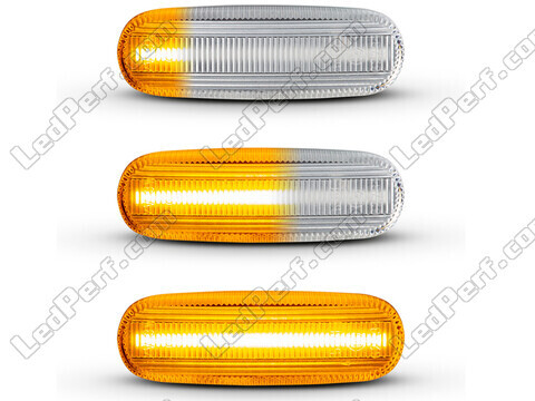 Beleuchtung der sequentiellen LED-Seitenblinker in transparent für Fiat Grande Punto / Punto Evo