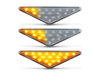 Beleuchtung der sequentiellen LED-Seitenblinker in transparent für Ford Focus MK1