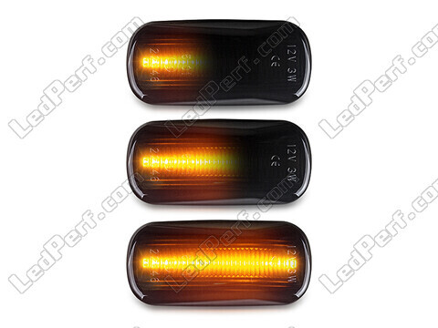 Beleuchtung der dynamischen LED-Seitenblinker in schwarz für Honda Jazz