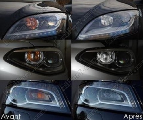 Led Frontblinker Jaguar S Type vor und nach