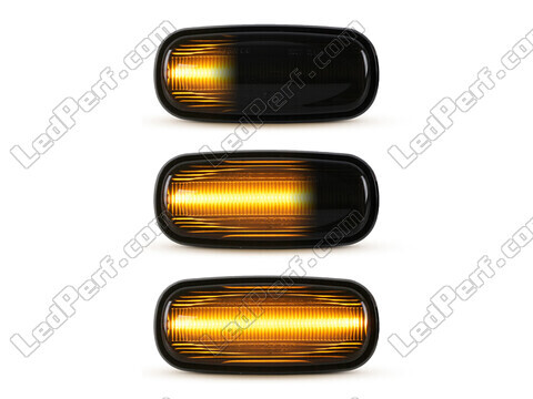 Beleuchtung der dynamischen LED-Seitenblinker in schwarz für Land Rover Freelander