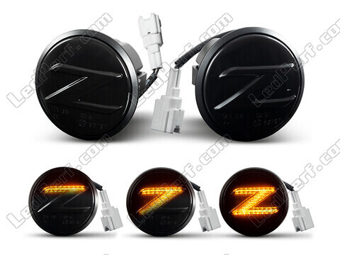 Dynamische LED-Seitenblinker für Nissan 370Z - Rauchschwarze Version