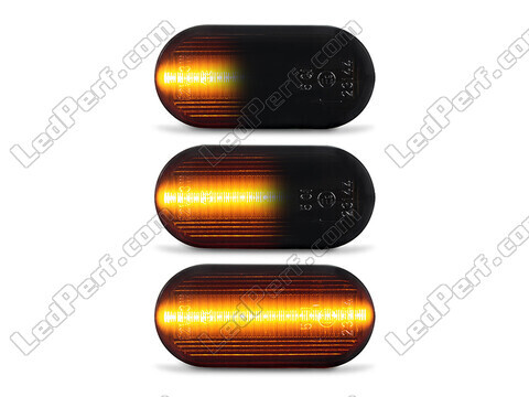 Beleuchtung der dynamischen LED-Seitenblinker in schwarz für Nissan Note (2005 - 2008)