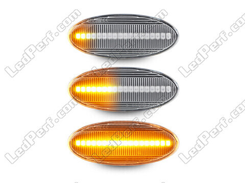 Beleuchtung der sequentiellen LED-Seitenblinker in transparent für Nissan X Trail II