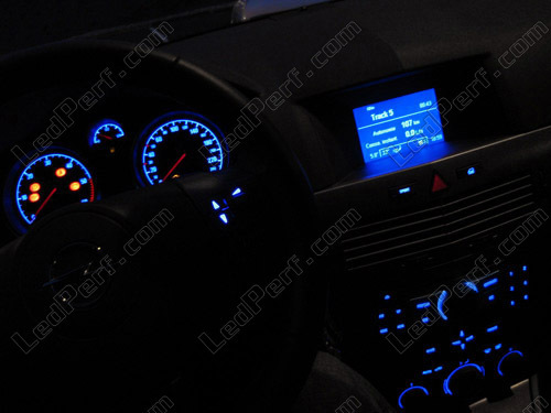 LED-Pack für Tacho/Armaturenbrett für Opel Astra H blau / rot