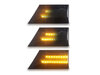 Beleuchtung der dynamischen LED-Seitenblinker in schwarz für Opel Vectra C