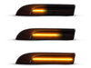 Beleuchtung der dynamischen LED-Seitenblinker in schwarz für Porsche Panamera