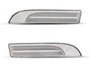 Frontansicht der sequentiellen LED-Seitenblinker für Porsche Panamera - Transparente Farbe
