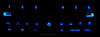 Led Autoradio Cabasse blau Clio 3