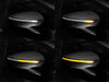 Verschiedene Phasen der Lichtabfolge der dynamischen Osram LEDriving® Blinker für Seat Ibiza V Außenspiegel