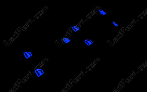 LED Leve Fenster blau Skoda Fabia