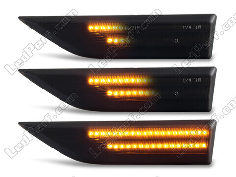 Beleuchtung der dynamischen LED-Seitenblinker in schwarz für Volkswagen Caddy IV