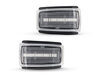 Frontansicht der sequentiellen LED-Seitenblinker für Volvo C70 - Transparente Farbe